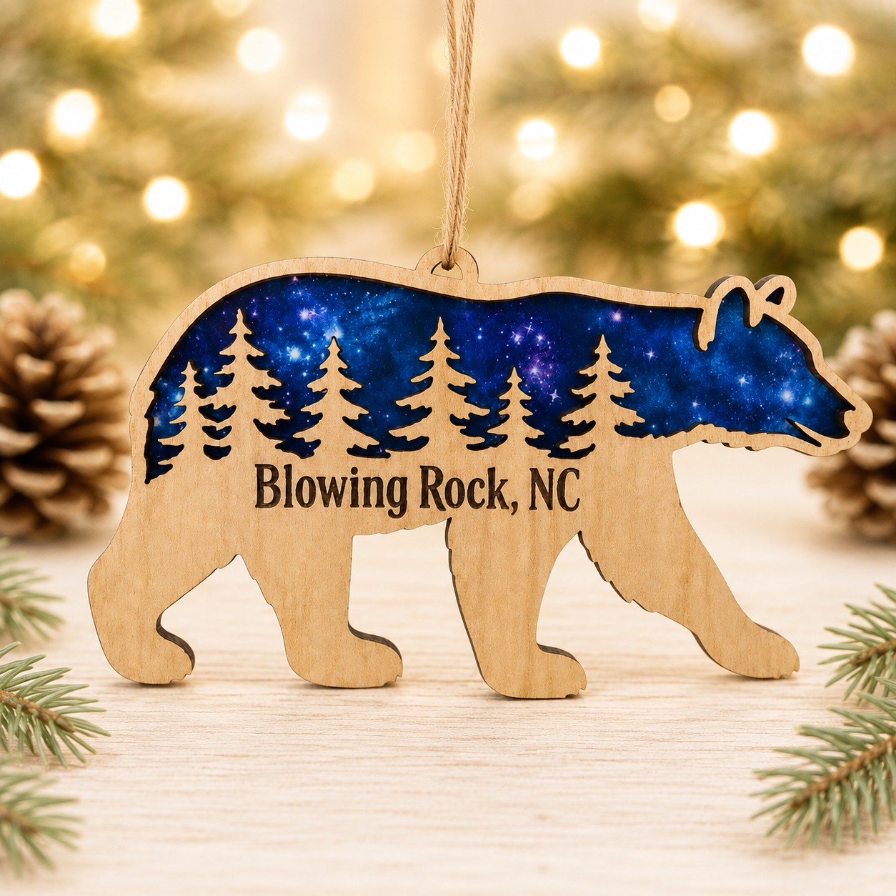 Blowing Rock Bear Ornament